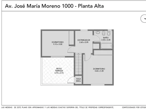 Depto Tipo Casa 4 ambientes con 1 baño