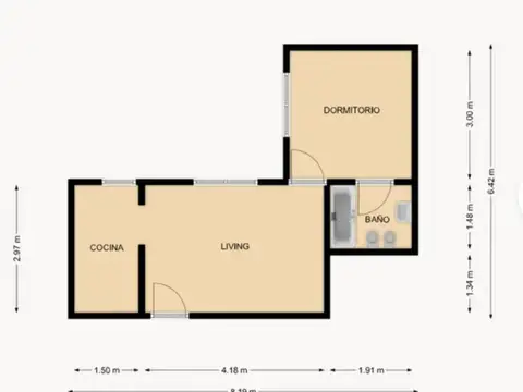 Departamento en Venta en Las Cañitas, USD 84.000