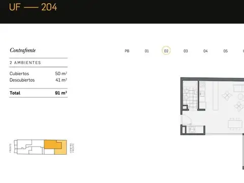 Departamento en Venta en Palermo, USD 167.360
