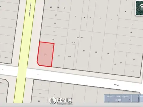 Terreno en Venta 17  mts Frente