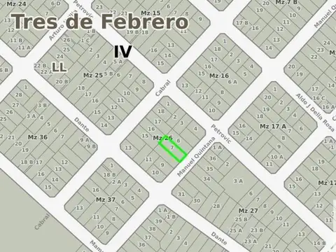 Depto Tipo Casa 3 ambientes con 1 baño