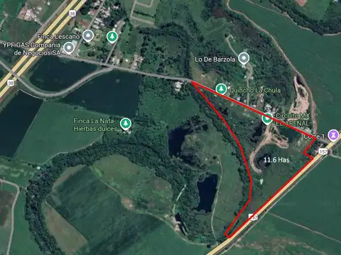 Terreno de 11.6 hectáreas sobre Ruta Nacional 157, Santa Bárbara, Lules