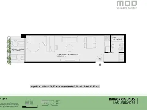 Departamento en Venta de Monoambiente