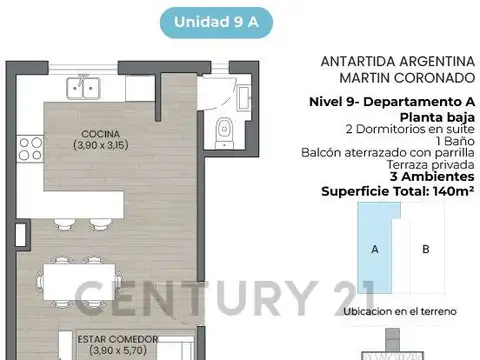 ANTARTIDA ARGENTINA 6900, Piso 9A