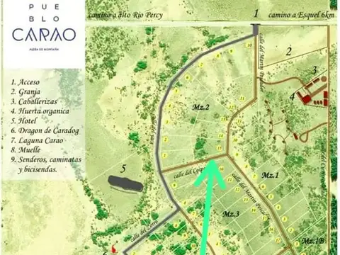 Terreno en Esquel. 5.485 mt2. Laguna Pueblo Carao