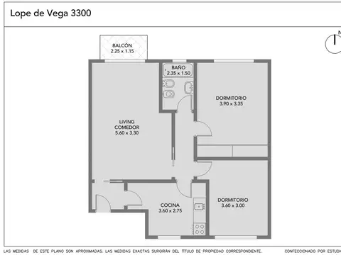 Departamento en Venta de 3 ambientes