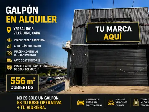Galpon en Alquiler en Villa Luro, USD 2.850
