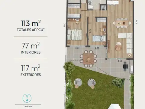 Departamento en Venta de 2 dormitorios