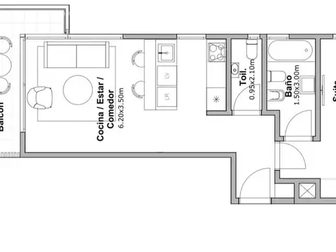2. Amb. a Estrenar con Amenities. Excelente Ubi. Venta poso