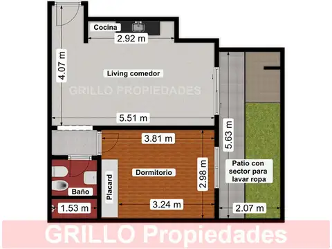 Depto Tipo Casa en Alquiler de 2 ambientes