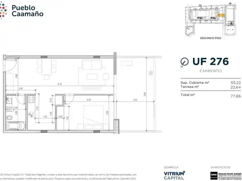 Departamento en Venta de 2 ambientes