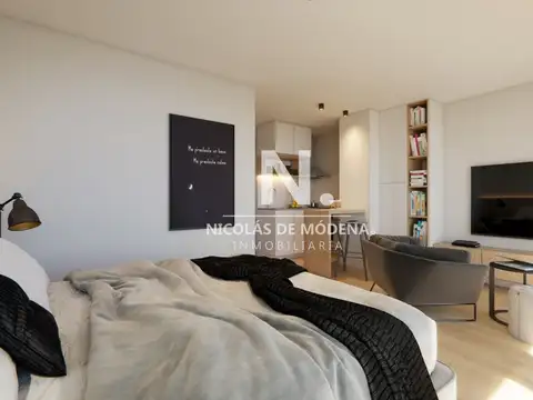 Departamento 2 ambientes con 1 baño