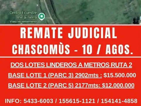 REMATE JUDICIAL CHASCOMUS
