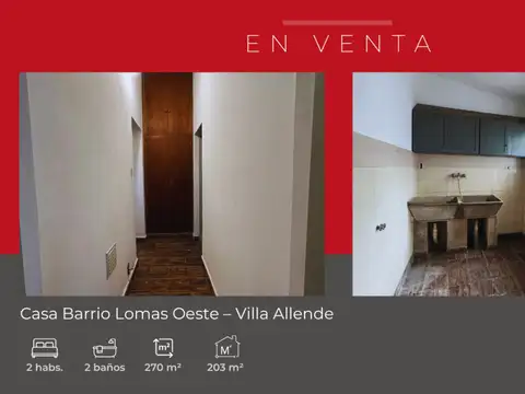Casa en Venta en Villa Allende, USD 85.000
