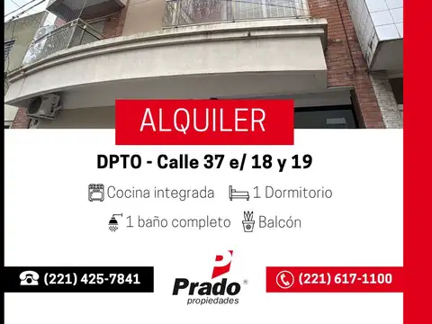 DEPTO 1 DORM - ZONA CENTRO - CON BALCÓN