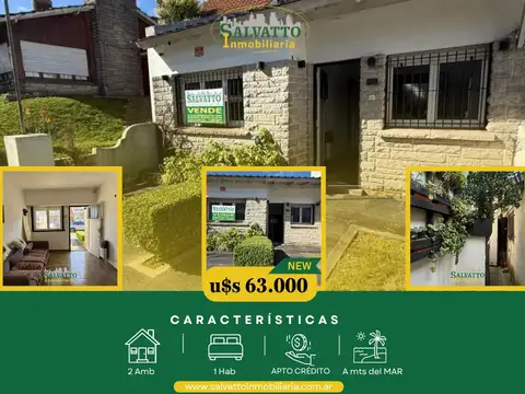 Chalet PH de 2 ambientes ubicado sobre Evaristo Carriego 159, entre Serrano y Thames, en barrio Punta Mogotes.