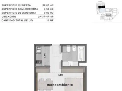 Juan B Justo y Honduras Monoambiente