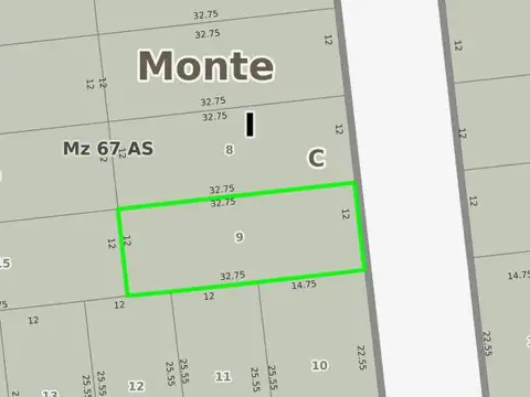Terreno en Venta 32  mts Fondo