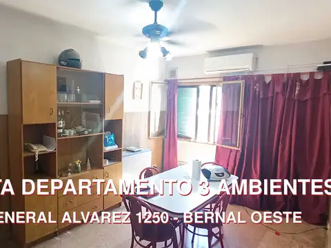 VENTA DEPARTAMENTO 3 AMBIENTES BERNAL OESTE