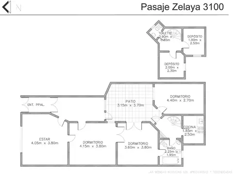 Pasaje Zelaya 3100, Piso PB