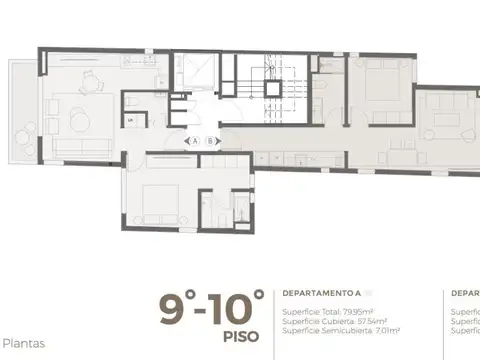 Venta departamento 2 ambientes a estrenar Recoleta Vista Abierta Piso Alto