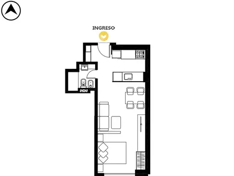 Venta departamento monoambiente Rosario