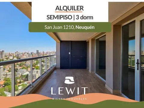 Alquiler semipiso gerencial | 3 dormitorios | con balcón | Torre Assur
