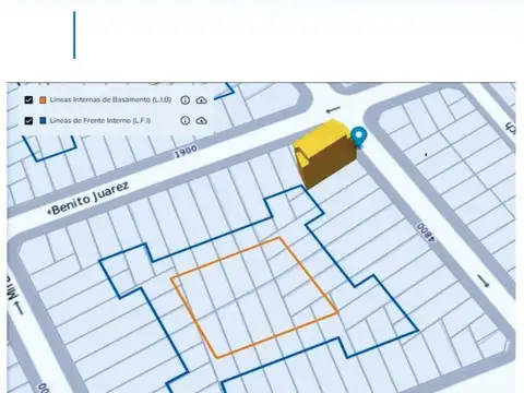 Terreno en Venta 9  mts Frente