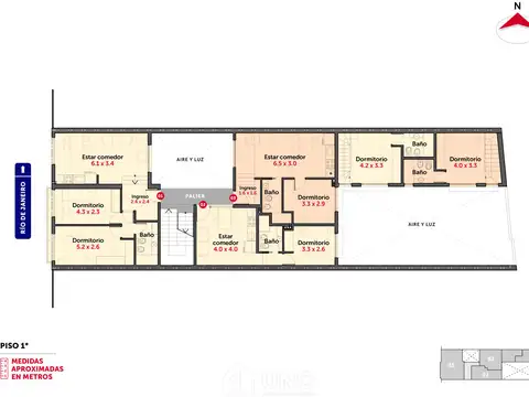 Departamento 3 ambientes con 2 baños