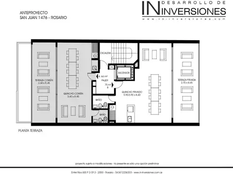 Departamento Monoambiente con 1 baño