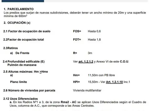 Ideal terreno en venta apto multifamiliar con 20,51m. de frente ubicado en Beccar, San Isidro.