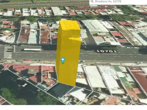 Lote en venta 8,66 x 20, PB + 9 pisos, todos los planos aprobados.