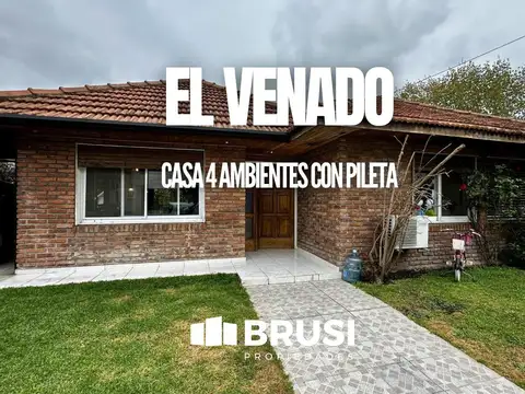 CASA EN VENTA EN EL VENADO -  4 AMBIENTES DESARROLLADA EN UNA PLANTA