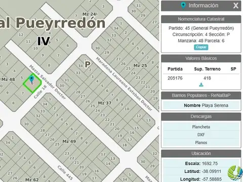 Terreno en Venta en Playa Serena, USD 13.900