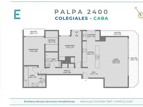 Palpa 2400, Piso 12
