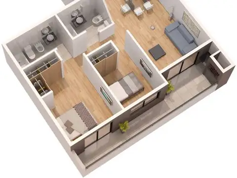 Departamento en Venta con 1 cocheras