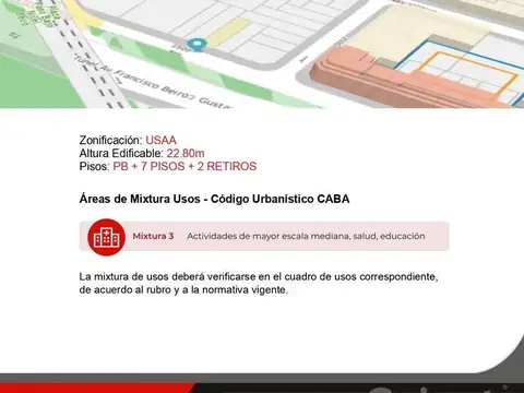 Terreno en Venta en Villa Devoto, USD 460.000