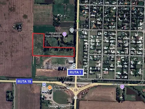 SOBRE RUTA PROVINCIAL 1  INTERCECCION RUTA 19