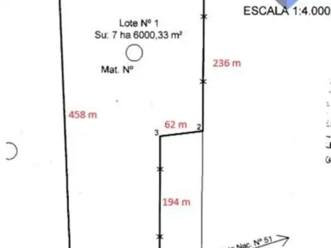 TERRENO DE 7,6 HA EN VENTA EL ENCON RN 51 SALTA