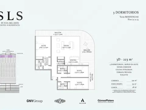 Departamento en Venta de 3 dormitorios