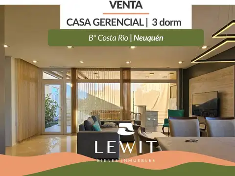 Venta casa gerencial | 3 dormitorios | Gimnasio | Bº Privado Costa Río | Neuquén