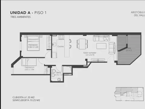 Departamento en Venta de 2 dormitorios