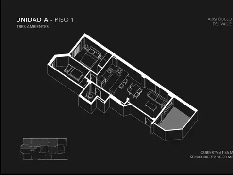 Departamento en Venta en Barracas, USD 145.000