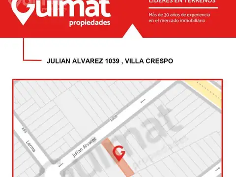 Terreno en Venta en Villa Crespo, USD 760.000