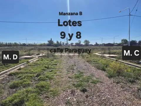 Venta Terreno. 300 mts2 en Cuadro Nacional