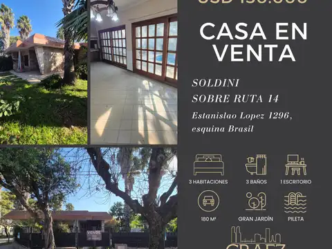 Importante Casa Sobre Ruta 14 en Soldini