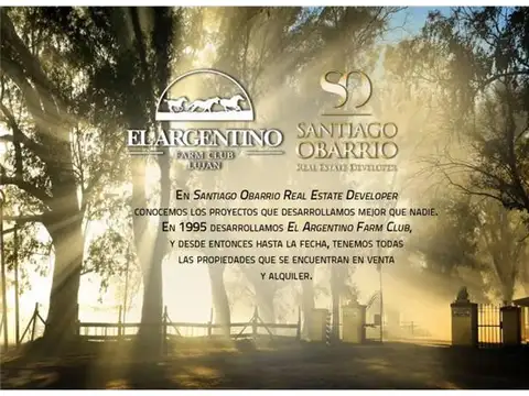 Terreno en Venta en El Argentino Farm Club, USD 130.000