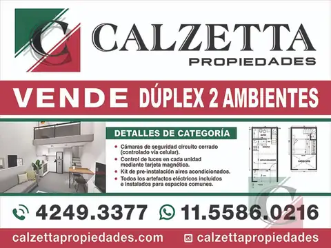 Departamento 2 ambientes con 1 baño