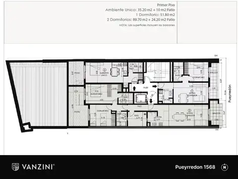 Departamento en Venta de Monoambiente