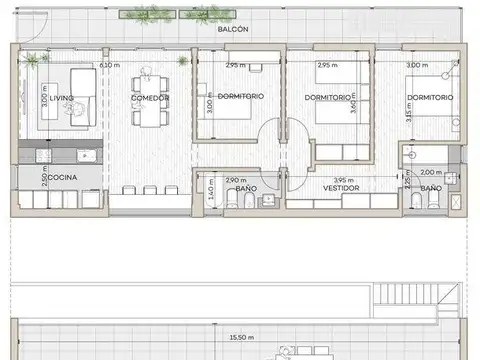 Departamento en Venta de 5 ambientes